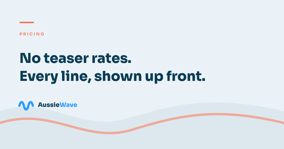 Article header: no teaser rates — every line of our pricing shown up front
